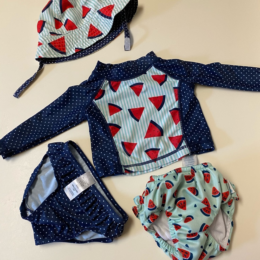 Watermelon iplay diaper hat bottoms rash guard